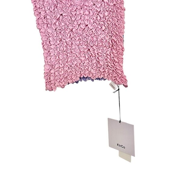 KkCo Split Popcorn Polo Shirt New Size XS Baby Tee Y2K - Picture 7 of 9